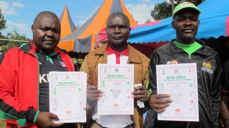 Organising team receive certificates of participation