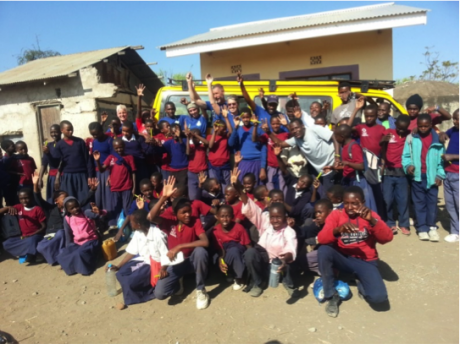 A representative team of Ace staff, Trainers, Club members and Teachers during the training on Lemugur primary school, 31/07/2015