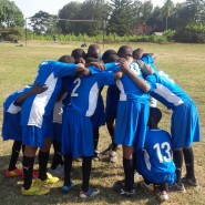 The boys huddle before the games begin