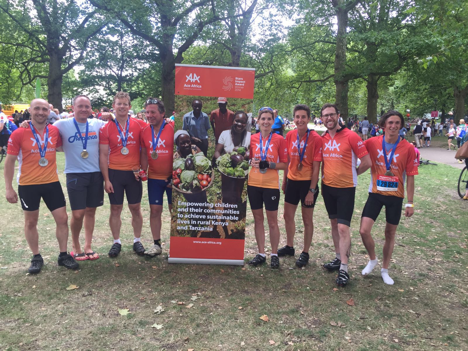 Team in Green Park post race